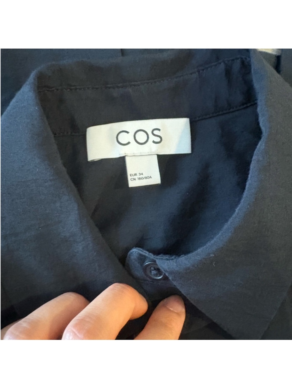 COS Black Short-Sleeve Midi Shirt Dress - Picture 2 of 4